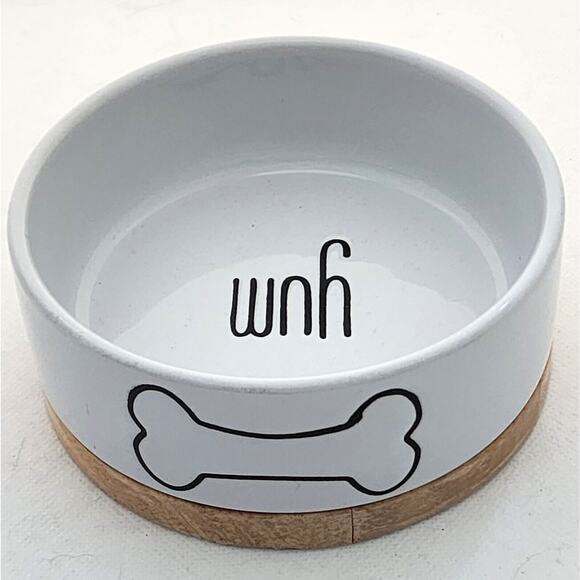 PET BOWL-Dog-Food-Water-Simple Design-Wood Bottom-Small - Picture 3 of 8